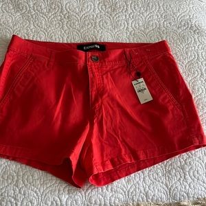 Express Mid-rise Red Shorts